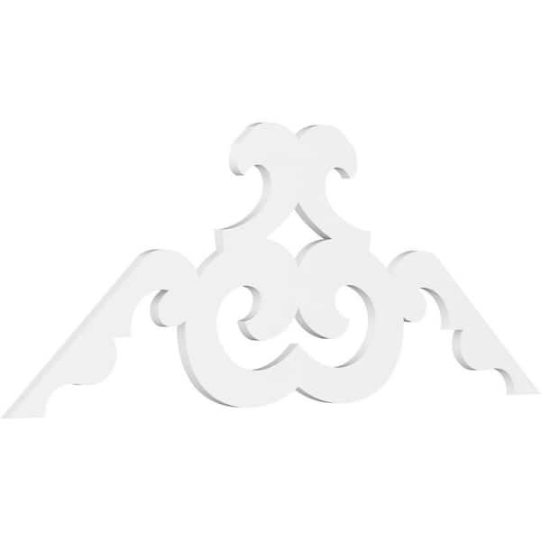 Ekena Millwork 1 in. x 72 in. x 30 in. (10/12) Pitch Benson Gable Pediment Architectural Grade PVC Moulding