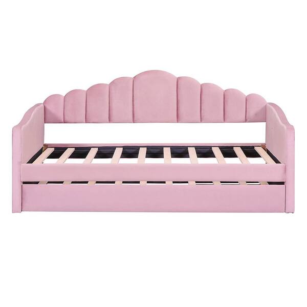 Harper & Bright Designs Pink Twin Size Upholstered Daybed with