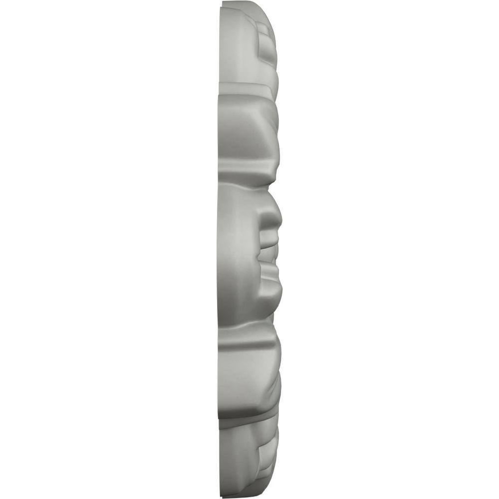 Primed Gray Round Floral Crown Rosette, 7.625"