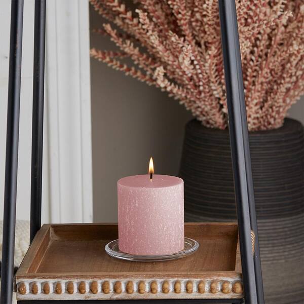 Designer Rose Pillar Wax Scented For Home Decor Pack Of 2