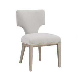 Kasa Linen and Champagne Finish Side Chair set of 2