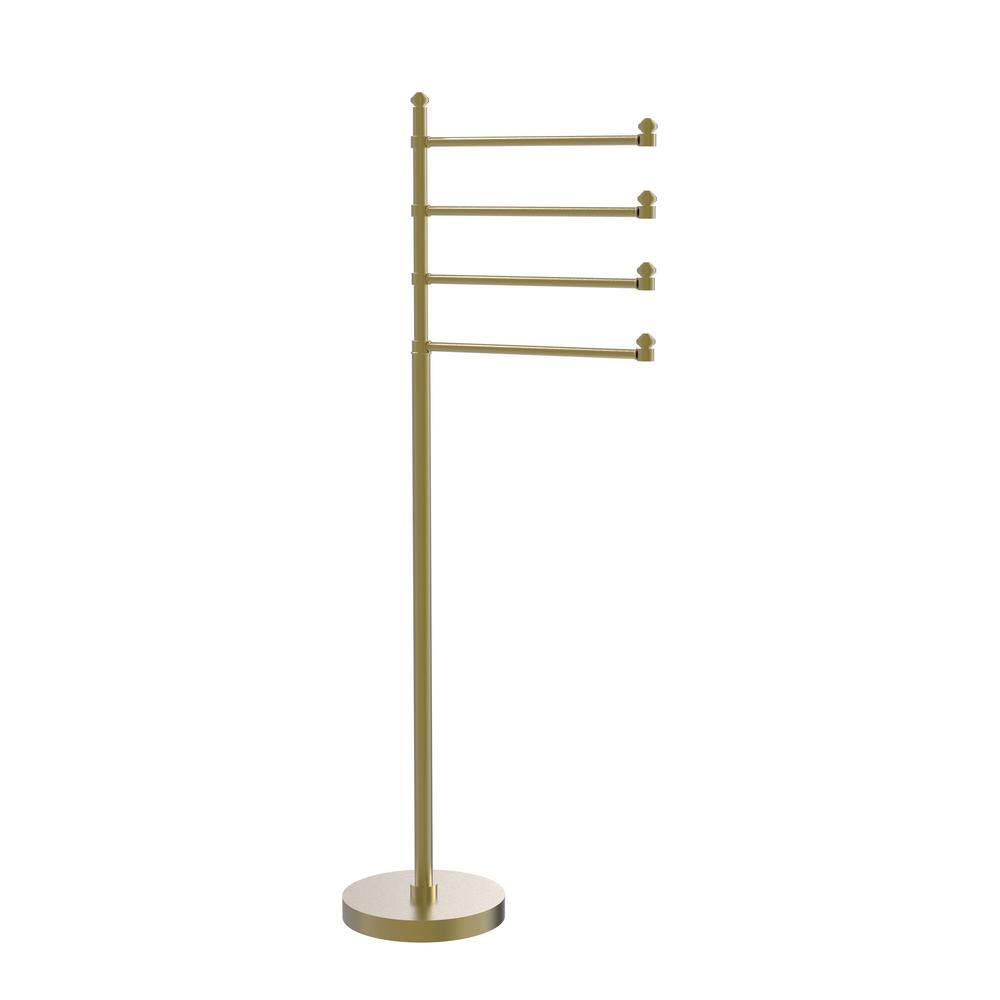 Allied Brass Satin Brass Freestanding Towel Rack Allied Brass Satin Brass Freestanding Towel Rack