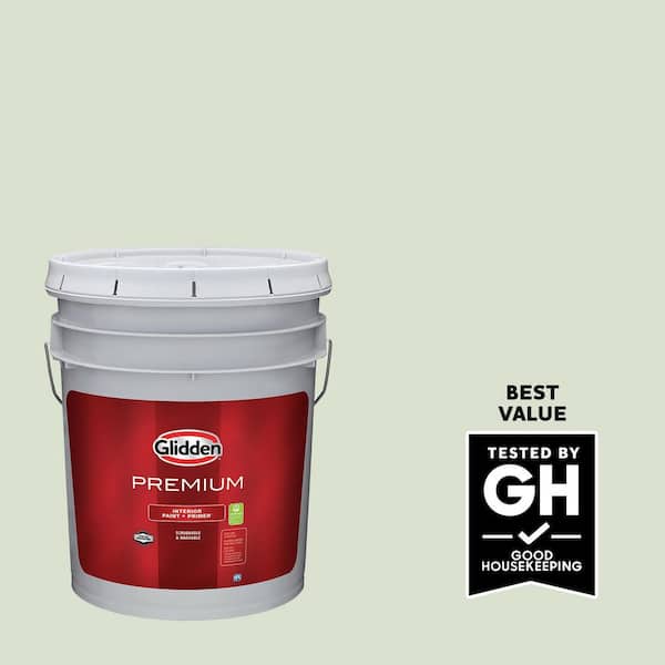 Glidden Premium 5 gal. Lime Spritz PPG1121-2 Satin Interior Latex Paint