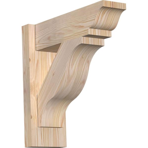Ekena Millwork 6 in. x 16 in. x 16 in. Douglas Fir Fuston Traditional Smooth Outlooker