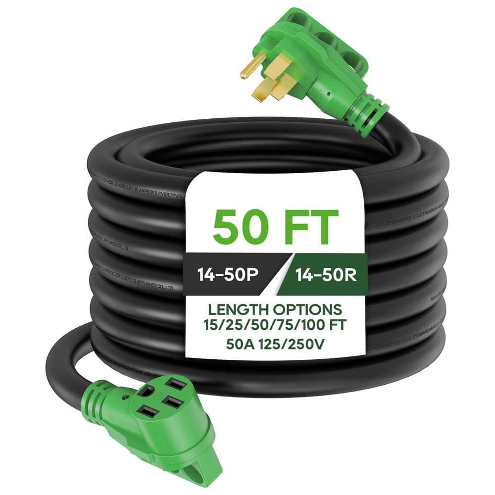 50 ft. Heavy Duty 50 Amp RV/EV NEMA 14-50P/R Extension Cord with LED Power Indicator and Cord Organizer price history on PriceWatchPro