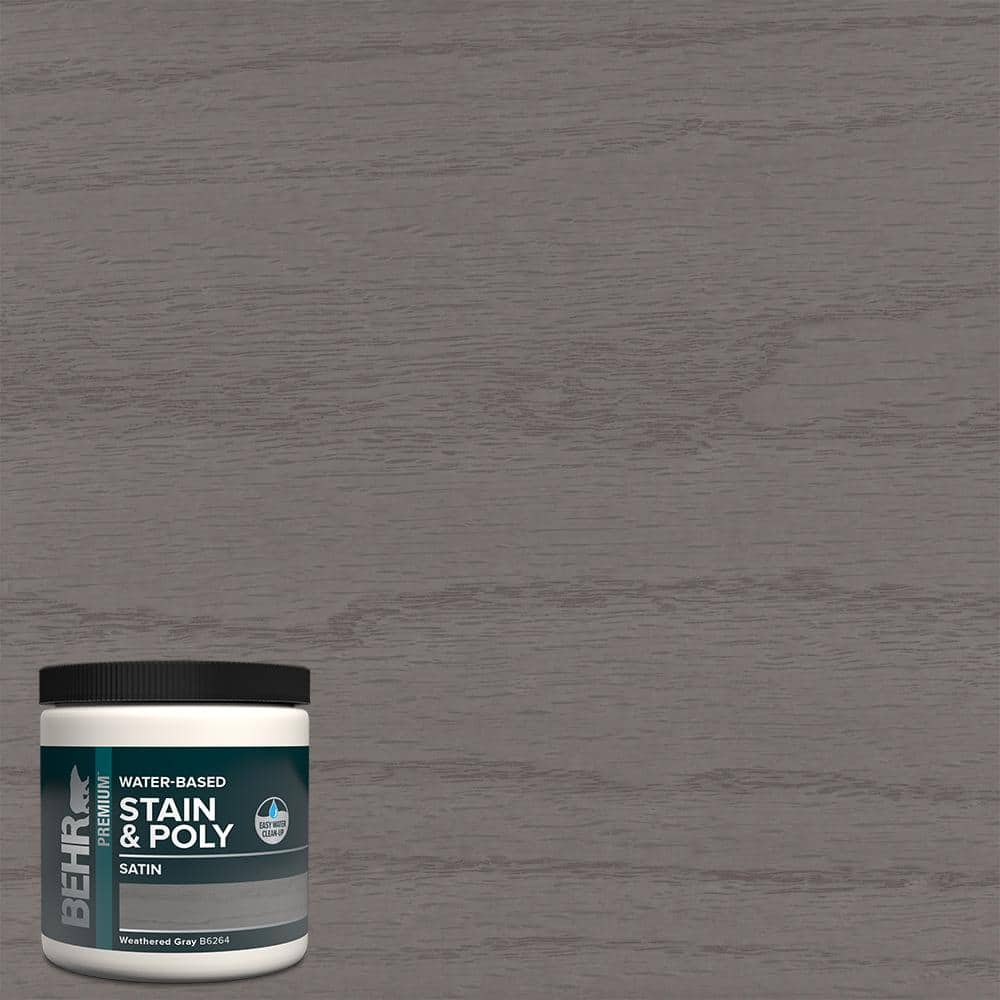 BEHR 1 qt. TIS-083 True Black Satin Semi-Transparent Water-Based