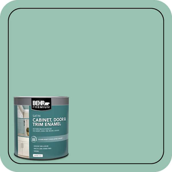 1 qt. #M420-4 Jade Mountain Satin Enamel Interior/Exterior Cabinet, Door & Trim Paint