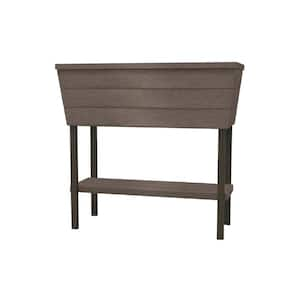 Urban Bloomer 32.3 in. W x 30.7 in. H Brown Resin Raised Garden Bed