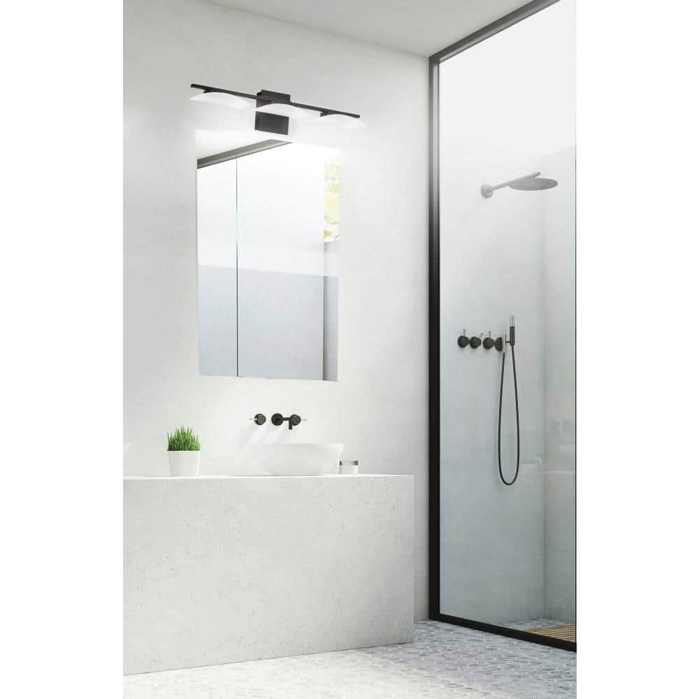 Metrass Matte Black 28-Inch Dimmable LED Vanity Light
