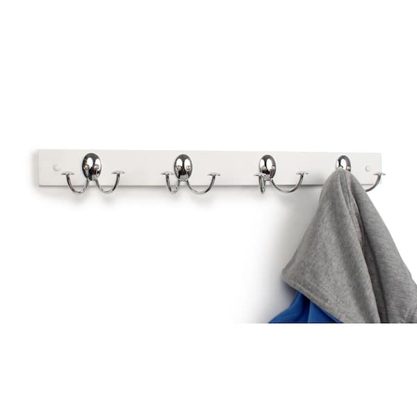 Dual Wall Hooks Znic Alloy Racks 10 inch 3 Hooks Cloth Towel Holder - Black