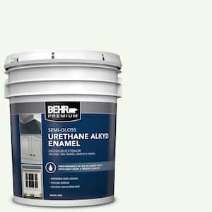 5 gal. #GR-W05 Unwind Urethane Alkyd Semi-Gloss Enamel Interior/Exterior Paint