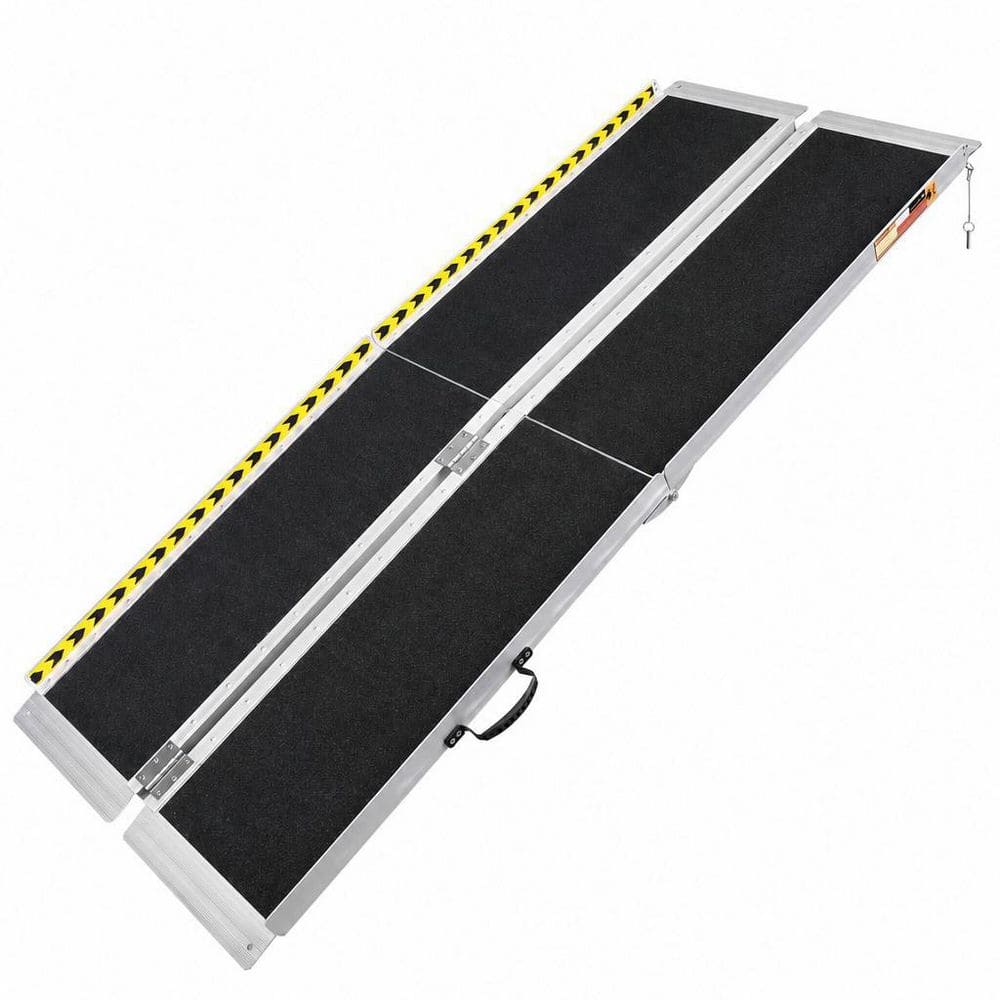 Wheeled Ramp Angel Sar 72''L x 28.74''W 6 ft. Portable Wheelchair Ramp, Non-Skid ...