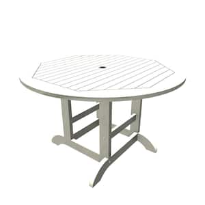 White Round Recycled Plastic Outdoor Dining Table