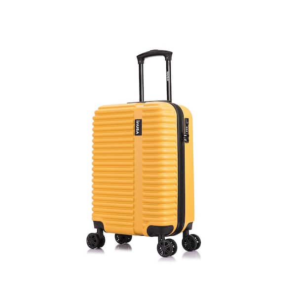 Airline Hardside Carry on Luggage with Front Opening Spinner Wheel 20 inch,Gold