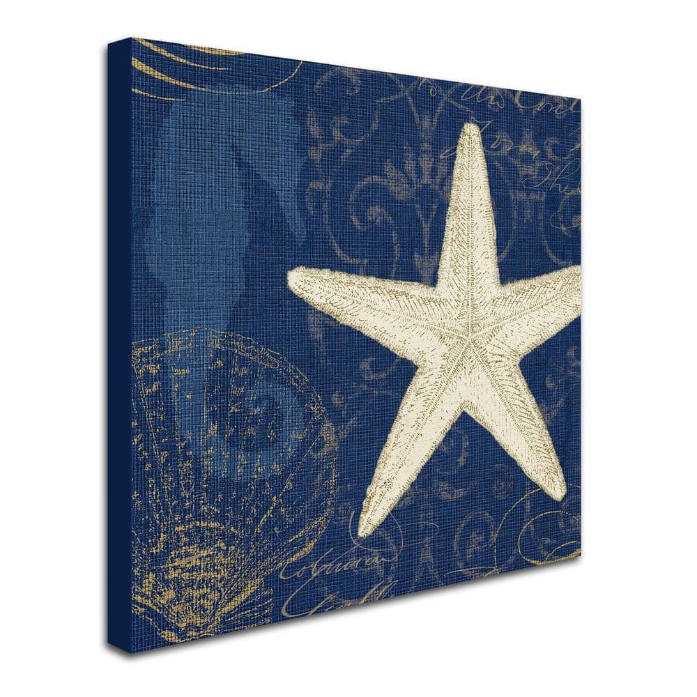 Coastal Moonlight I Teal Canvas Art with Floater Frame