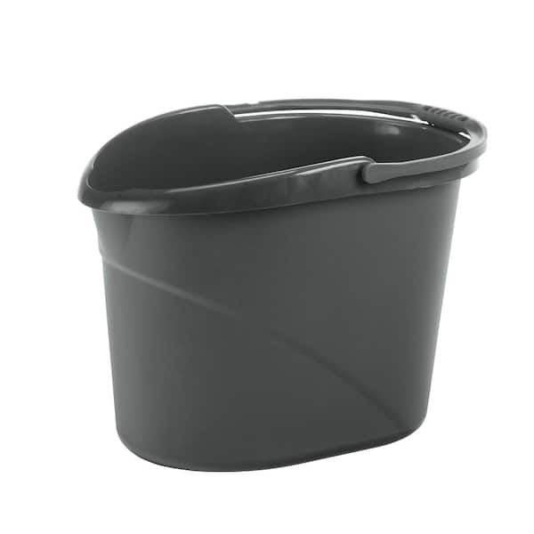 3.5gal Black Steel Open Head Buckets (Lid Not Included) - Black