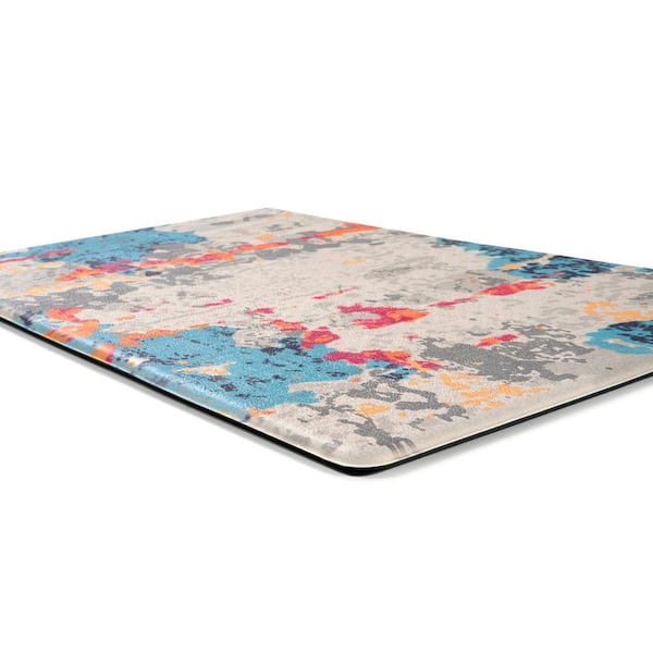 World Rug Gallery 2-ft x 3-ft Blue Rectangular Indoor Anti-fatigue Mat in  the Mats department at