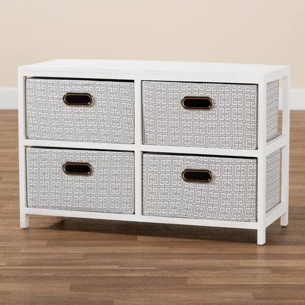 Baxton Studio Valtina Modern Wood 3 Drawer Storage Unit with