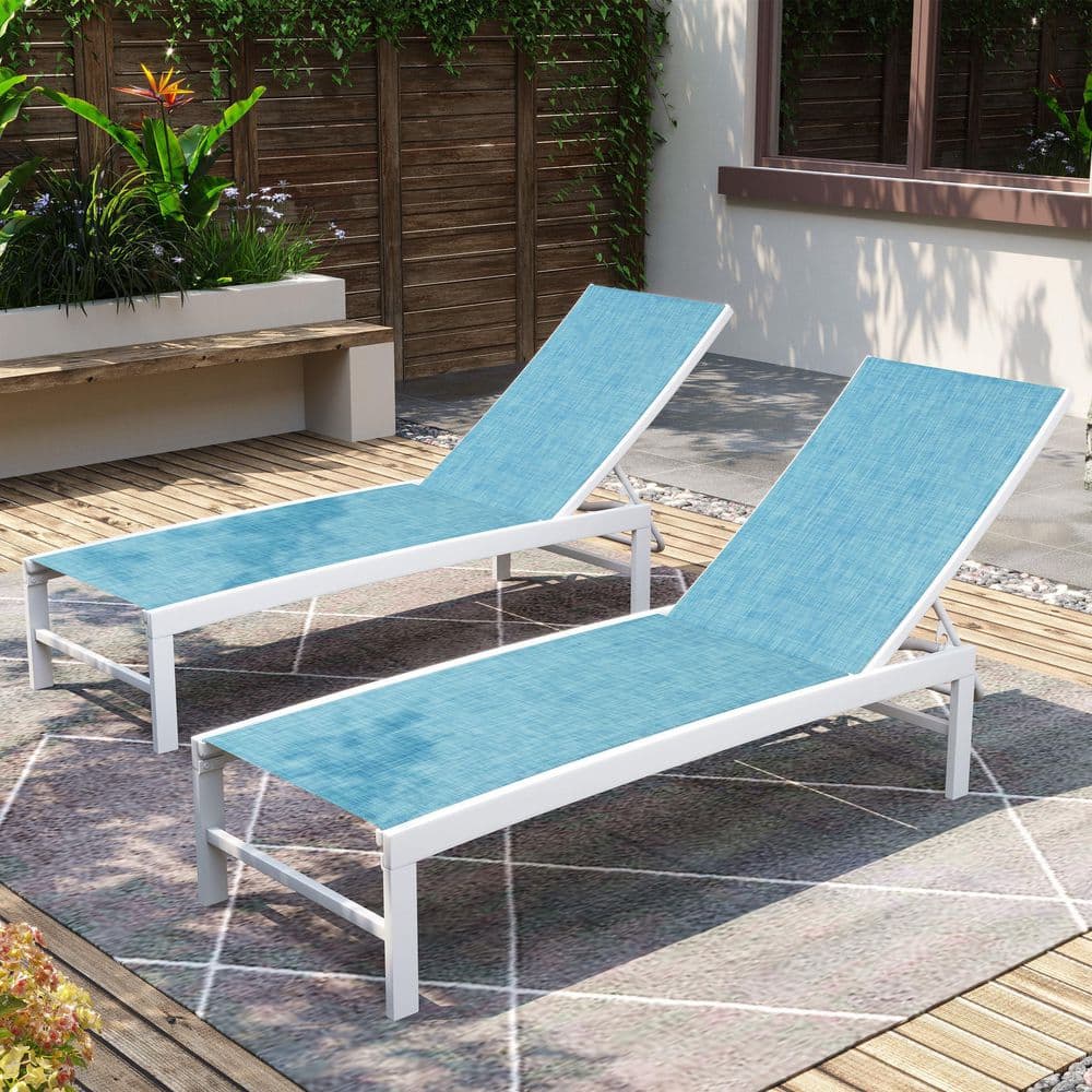 Reviews for Pellebant All-Weather 2-Piece Outdoor Chaise Lounge with 6 ...
