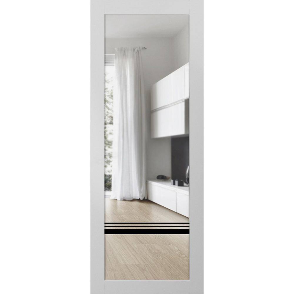 32 in. x 96 in. Solid Wood Clear Glass White Interior Door Slab price history on PriceWatchPro
