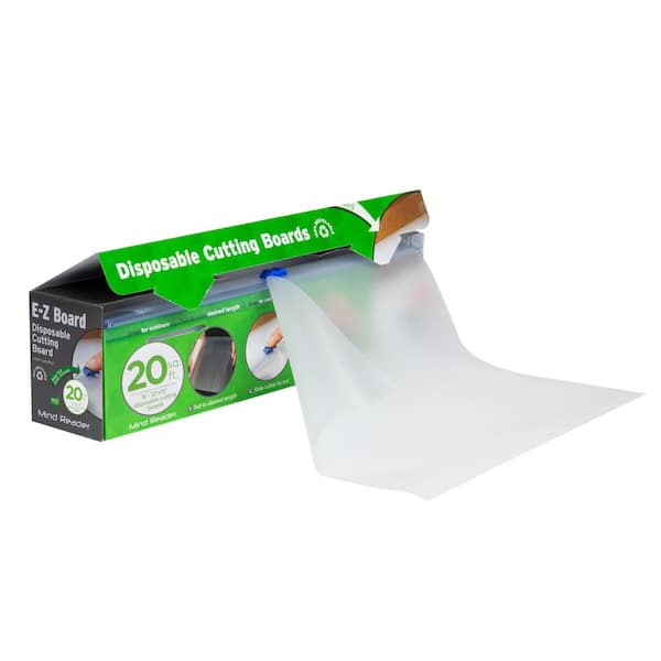 Mind Reader 5-Pack Clear Plastic E-Z Board Disposable Cutting Board 20 sf 13.75 in. L x 3.125 in. W x 3.75 in. H (1-Piece)