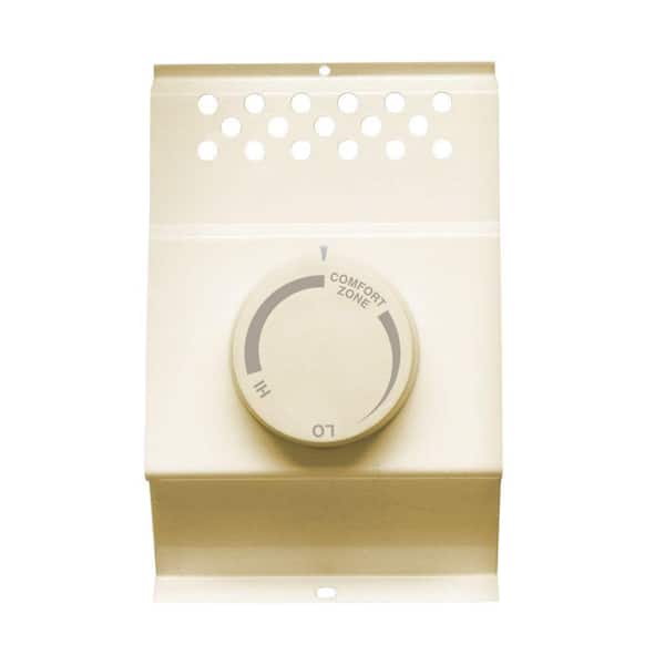 Cadet Single-pole 22 Amp Line Voltage 120/240-volt Mechanical Electric Baseboard Heater Mounted Thermostat in Almond