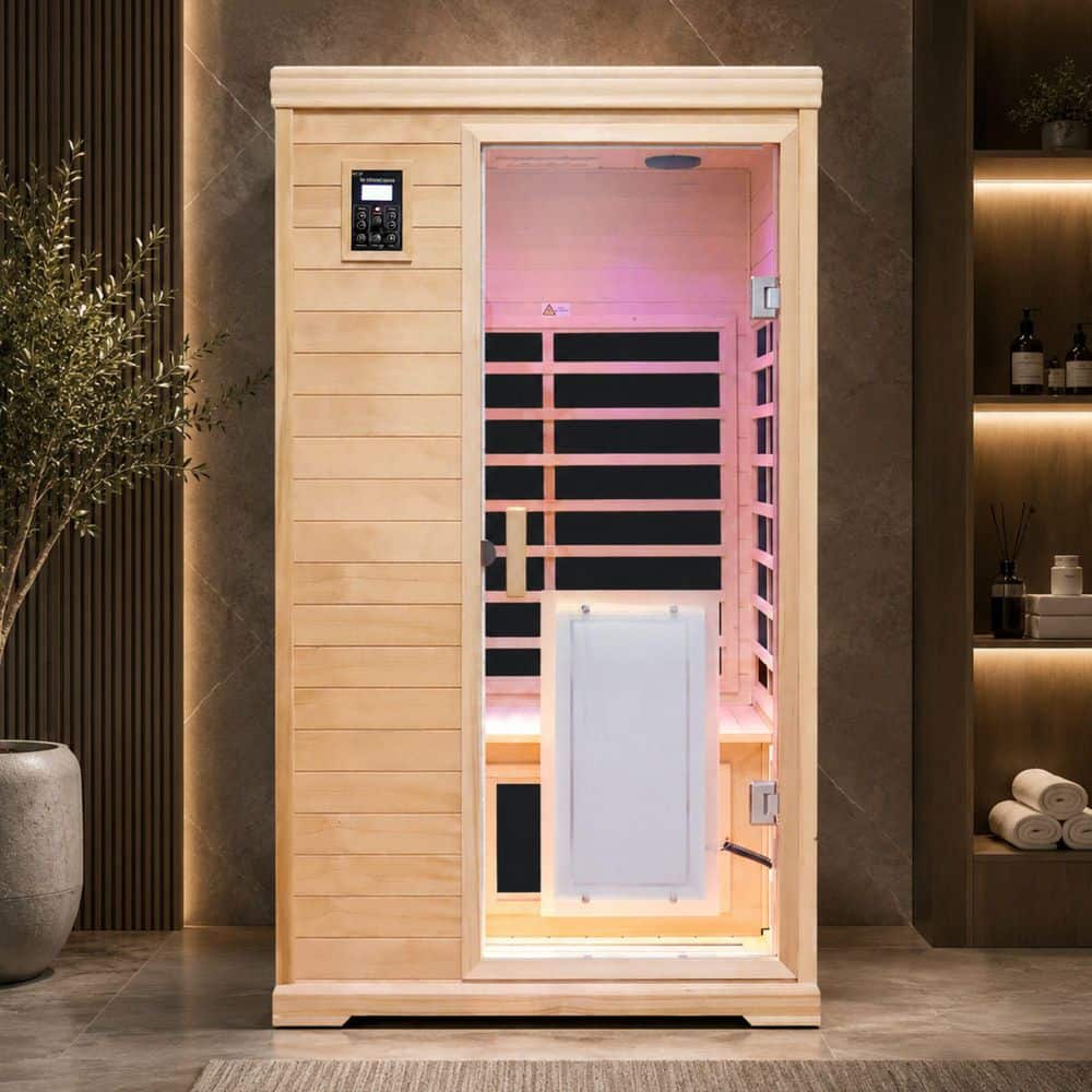 Spygo Moray 1-2 Person Hemlock Sauna with 9-Far-infrared Carbon