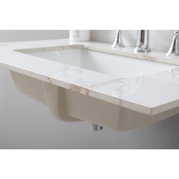 31-in Ariston Natural Marble Single Sink Bathroom Vanity Top 31-in Ariston Natural Marble Single Sink Bathroom Vanity Top