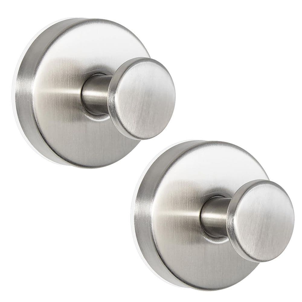 Nickel Suction Cup Robe and Towel Hook for Shower, Removable Wall Mount, 2 Pack for Smooth Surfaces price history on PriceWatchPro