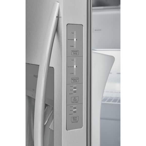 Frigidaire - 33 in. 22.3 cu. ft. Standard Depth Side by Side Refrigerator in Stainless Steel