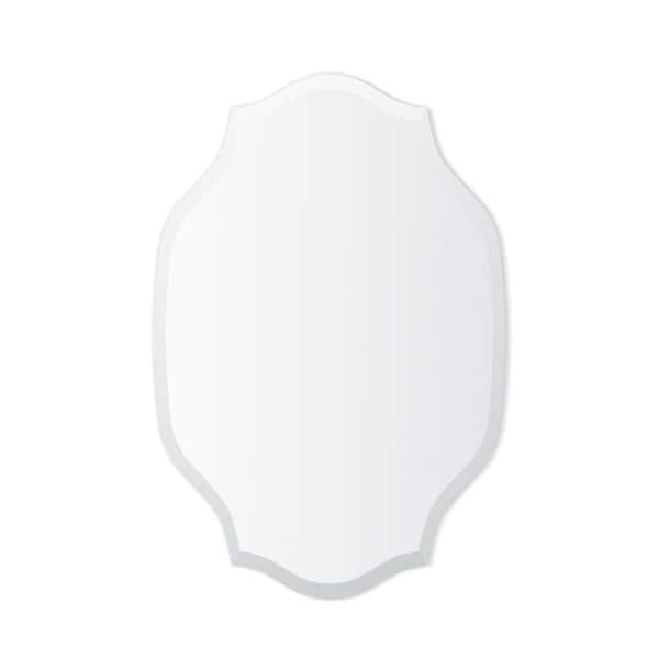 better bevel 24 in. W x 36 in. H Single Frameless Scalloped Oval Beveled Edge Mirror