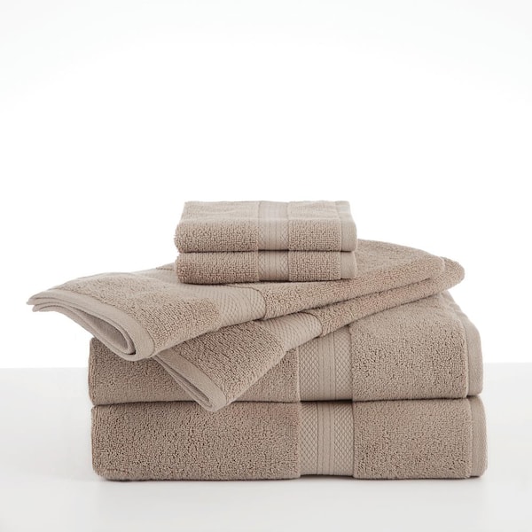 Martex Abundance 6-Piece Linen Solid Bath Towel Set