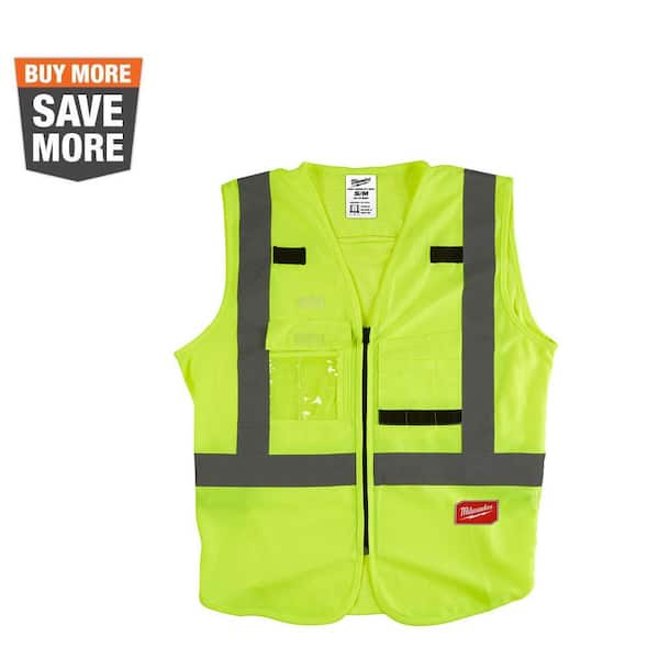 Milwaukee Small/Medium Yellow Class 2 High Visibility Safety Vest