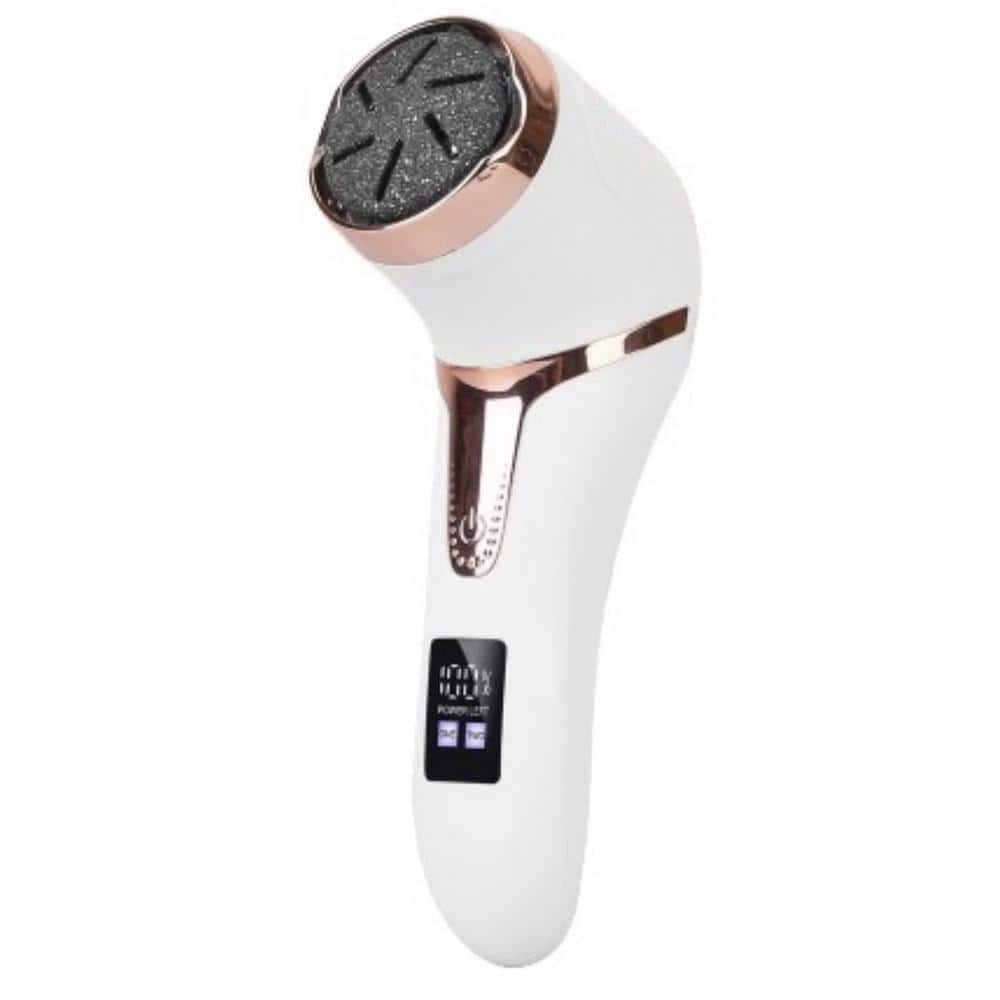 17-Piece Electric Foot Callus Remover Foot Spa in White Color with Vacuum F