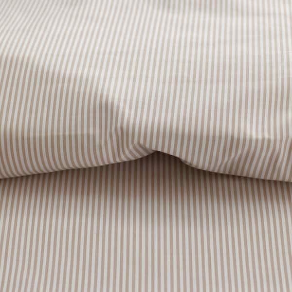 Company Cotton Stripe Yarn-Dyed Tan King Cotton Percale Duvet Cover