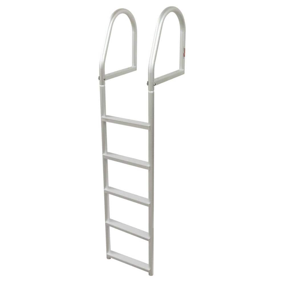 Aluminum Angled Folding Dock Ladder - 5.25” Wide Step - 2 Lengths Avai