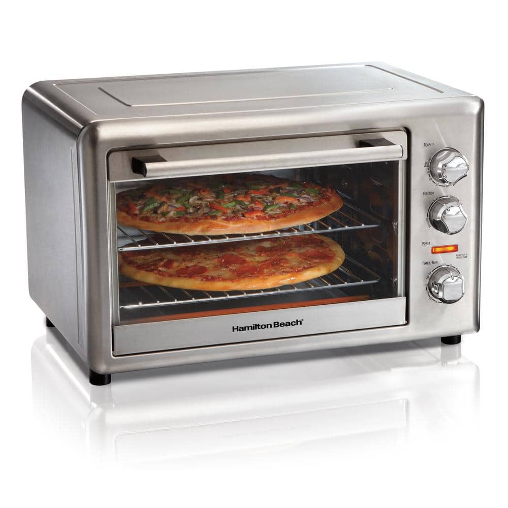 Hamilton Beach 1500-Watt 12-Slice Black Countertop Oven with Convection and  Rotisserie 31100D - The Home Depot