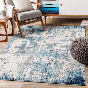 City 566 Blue FOUR SIZES New Modern Floor Rug Carpet Mat FREE DELIVERY 