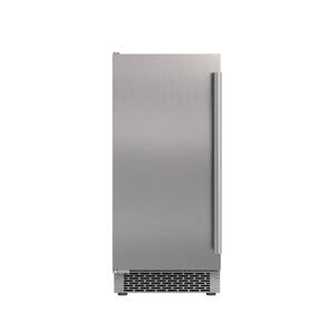 15 in. 26 lb. Freestanding Ice Maker in Stainless Steel
