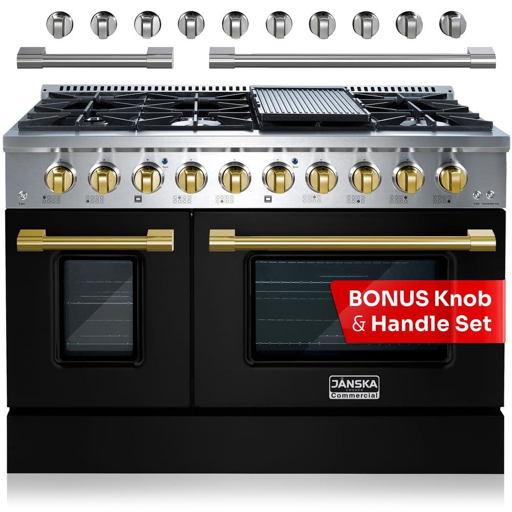 JANSKA Professional Series 48 in., 8-Burners, Freestanding, 6.7 cu