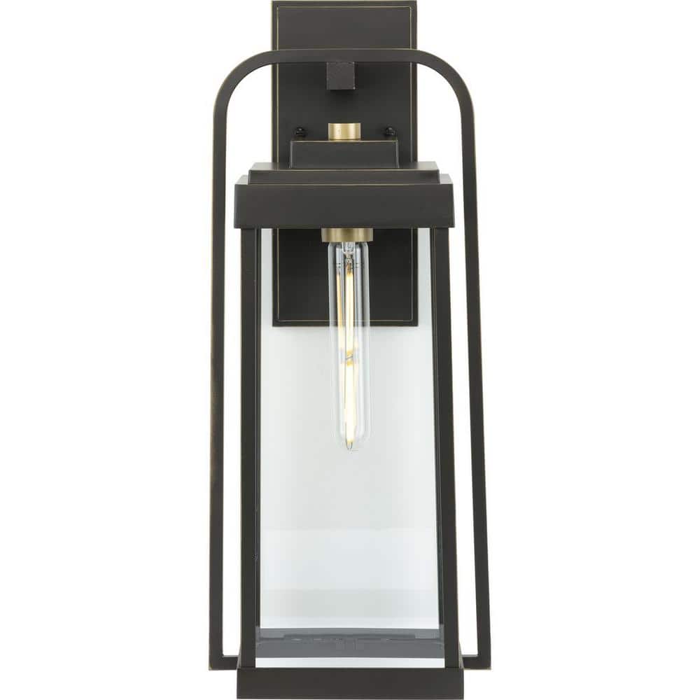Antique Bronze 20" Outdoor Wall Lantern with Clear Glass