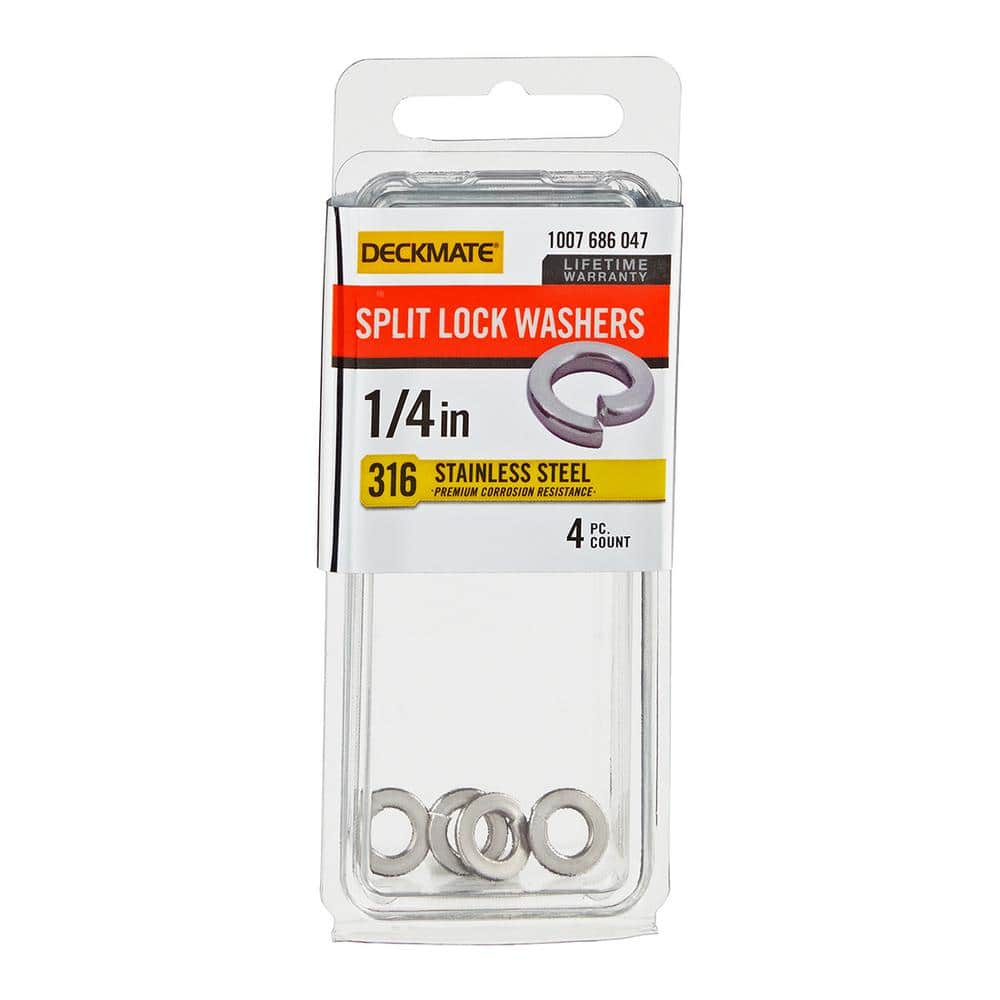 Marine Grade Stainless Steel 1/4 in. Split Lock Washer (4 Pieces) price history on PriceWatchPro