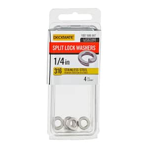 Marine Grade Stainless Steel 1/4 in. Split Lock Washer (4 Pieces)