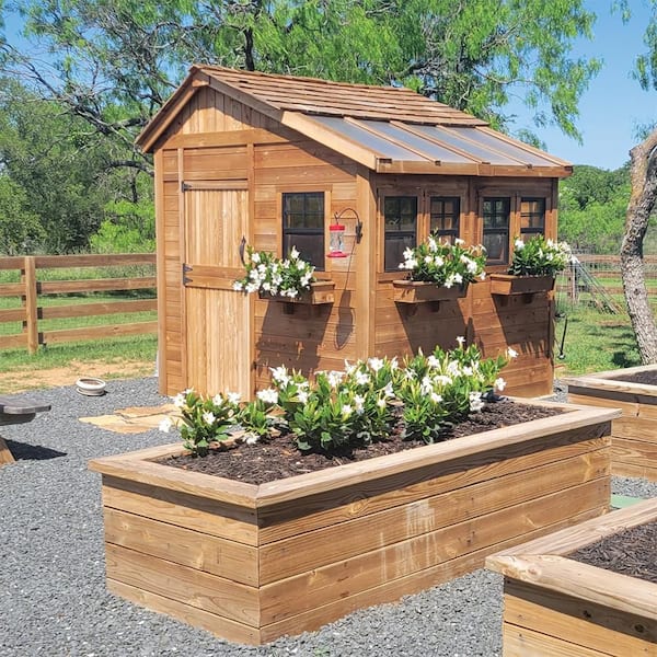Outdoor Living Today Sunshed 8 ft. x 8 ft. Western Red Cedar