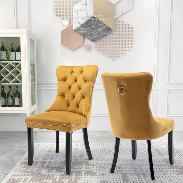 gold and velvet chair