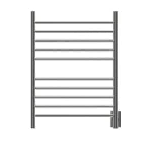 Radiant Straight 10-Bar Combo Plug-in and Hardwired Electric Towel Warmer in Brushed Stainless Steel