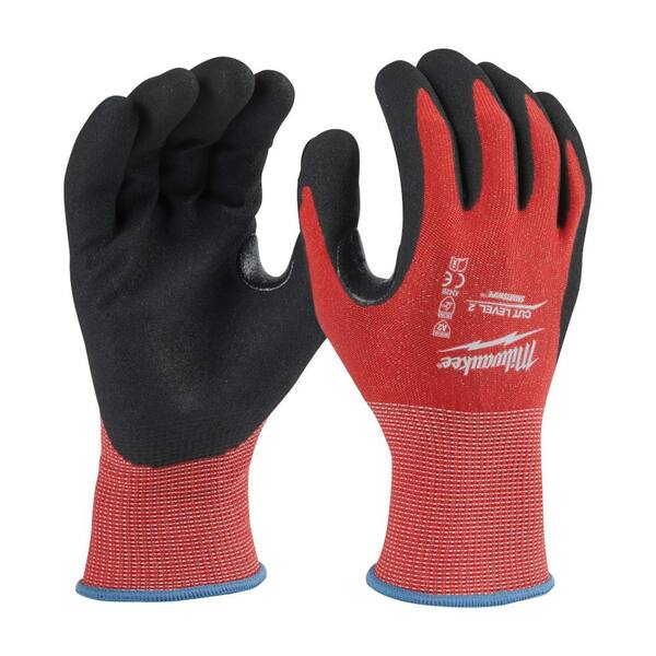 Milwaukee Small Red Nitrile Level 2 Cut Resistant Dipped Work