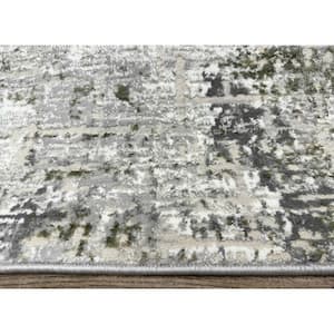 Green 3 ft. x 5 ft. Livigno 1241 Transitional Striated Area Rug