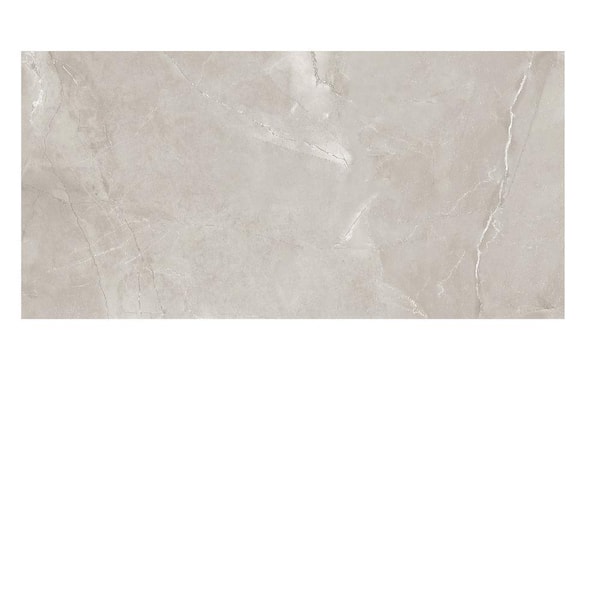 Unbranded Lux Gray 24 in. x 48 in. Polished Porcelain Floor and Wall Tile (15.50 sq. ft./Case)