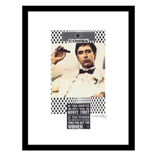 VENICE BEACH Collections Cigars and Scarface Pacino Go Hand in Hand by Fairchild Paris 1-Piece Framed Graphic Print 18 in. x 14 in.